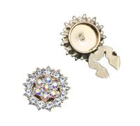 Boutons de manchette géométriques modernes pour robe, détails en multicolore, conception légère, compatibilité transparente avec tous les types de chemises, diamants colorés, boutons de
