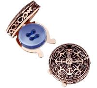Boutons de manchette habillés homme Ensemble de boutons manchette et clous smoking en or argent antique, émail vintage ajouré, motif royal, bijoux haut gamme for hommes(Color2)