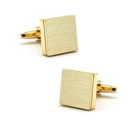 Boutons de Manchette Homme Boutons de Manchette Quadrate Doré