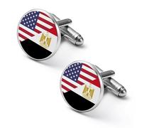 Boutons de manchette homme drapeau États-Unis-Égypte, boutons de manchette tendance, boutons de manchette pour chemise habillée, accessoires pour affaires et mariages
