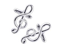 Boutons de Manchette Homme Note Musicale, Alliage Argenté pour Chemises | Faciles à Fermer Utiliser, Style Créatif, pour Poignets de Chemise Lors de Concerts et Récitals