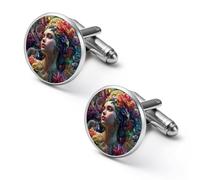 Boutons de manchette humoristiques « Princesse des mers » pour hommes et femmes | Accessoires de chemise pour affaires et mariages (lot de 2)