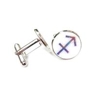 Boutons de manchette, Intrication Quantique Nébuleuse Colorée, Sagittaire, Douze Signes Du Zodiaque, Boucle De Manchette Personnalisée, Accessoire De Chemise, Cadeau Pour Comptable, Patron, Affaire