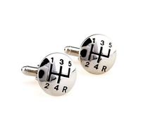 Boutons de Manchette - Levier de Vitesses, Acier chromé