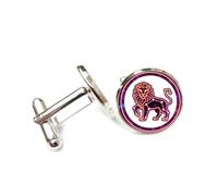 Boutons de manchette, Lion, Étoile, Totem Technologique, Cyber Néon, Signe Du Zodiaque Lion, Boucle De Manchette Personnalisée, Accessoire De Chemise, Cadeau Pour Comptable, Patron, Affaires, M
