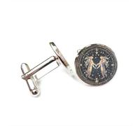 Boutons de manchette, Masque D'Ange Gémeaux, Symbole De Chance Et De Diffraction Des Rayons, Pour Un Ami. Douze Signes Du Zodiaque, Boucle De Manchette Personnalisée, Accessoire De Chemise, Cadeau P