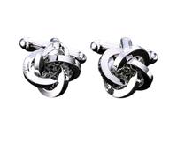 Boutons de Manchette Nœuds | Classique Noeud Torsadé Boutons de Manchettes Homme | Bijoux Hommes Mariage Fêtes et Anniversaires (ANGLE)