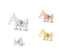 Boutons de Manchette Personnalisés pour Homme, 1 Paire de Boutons de Manchette pour Père en Acier Inoxydable avec Initiales Personnalisées, Cadeau de Fête des Pères pour Mari, Grand-Père