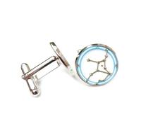 Boutons De Manchette Porte-Bonheur En Relief Avec Motif Étoile Vierge, Idéal Comme CadeauPour Un Ami Ou Une Amie. Inspiré Des Douze Signes Du Zodiaque De La Vierge. Boucle De Manchette Porte-Bonhe
