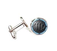 Boutons De Manchette Porte-Bonheur Haut De Gamme En Relief Texturé Givré Vierge, Pour Un(E) Ami(E) Souhaitant Offrir À Un(E) Comptable, Un(E) Chef D'Entreprise, Un(E) Marié(E) Ou Un(E) Bal De Prom