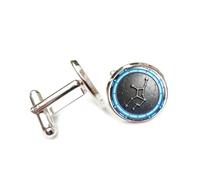 Boutons De Manchette Porte-Bonheur Personnalisé En Forme De Boucle De Manchette, Symbole De Chance Et D'Avenir, Inspiré Par L'Étoile Vierge. Pour Un Comptable, Un Patron, Un Homme D'Affaires, Un Ma