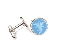 Boutons De Manchette Porte-Bonheur Personnalisé « Girl Matrix » Avec Projection Holographique, Idéal Comme Cadeau Littéraire Ou Pour Les Signes Astrologiques De La Vierge. Accessoire De Chemise