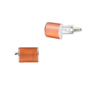 Boutons de manchette pour homme 1 paire de boutons de manchette carrés en métal opale orange, taille unique, Laiton, Astralite