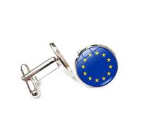 Boutons de manchette pour homme, cadeau d'affaires, motif drapeau de l'Union européenne, boutons de manchette pour homme, boutons de manchette classiques, boutons de manchette de mariage pour père
