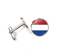 Boutons de manchette pour homme, cadeau d'affaires, motif drapeau national des Pays-Bas, boutons de manchette pour homme, smoking, boutons de manchette classiques, boutons de manchette de mariage pour