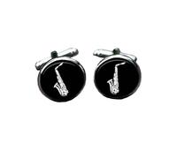 Boutons de manchette pour homme, cadeau d'affaires, motif notes d'instrument de musique, boutons de manchette pour homme, boutons de manchette classiques, boutons de manchette pour père, mari, petit