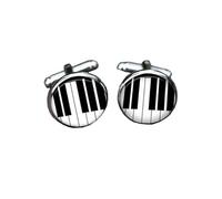 Boutons de manchette pour homme, cadeau d'affaires, motif notes d'instrument de musique, boutons de manchette pour homme, boutons de manchette classiques, boutons de manchette pour père, mari, petit