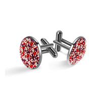 Boutons de manchette pour homme - Cadeau de Noël - Rouge - Joyeux Noël - Boutons de manchette classiques noirs pour costume, chemise, mariage, affaires, anniversaire