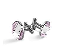 Boutons de manchette pour homme, cadre violet avec motif étoiles spatiales, boutons de manchette classiques noirs pour costume, chemise, mariage, affaires, cadeau d'anniversaire