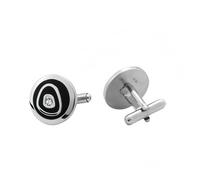 Boutons de manchette pour homme - En émail de qualité supérieure - Avec strass - Accessoires de chemise, taille unique, Métal, Pas de gemme
