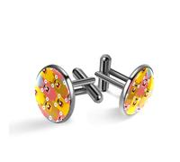 Boutons de manchette pour homme, marmotte du jour de la marmotte - Motif animal mignon - Boutons de manchette classiques noirs pour costume, chemise, mariage, affaires, anniversaire