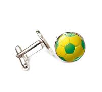 Boutons de manchette pour homme, motif ballon de football, baseball, accessoires de chemise, bijoux, boutons de manchette ronds pour père, mari, petit ami, cadeau d'affaires, taille unique, Acier
