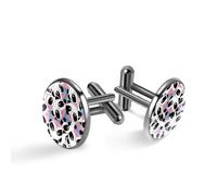 Boutons de manchette pour homme, motif gâteau d'anniversaire panda joyeux panda, boutons de manchette classiques noirs pour costume, chemise, mariage, affaires, cadeau d'anniversaire