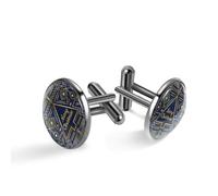 Boutons de manchette pour homme, motif joyeux Noël doré, boutons de manchette classiques noirs pour costume, chemise, mariage, affaires, cadeau d'anniversaire