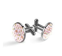 Boutons de manchette pour homme, motif mignon d'ours, ailes de fille, fleur, arc-en-ciel, papillon, boutons de manchette pour homme, boutons de manchette classiques noirs pour costume, chemise