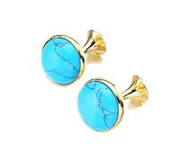 Boutons de manchette pour homme, tendance, luxueux et discret, avec pierres précieuses brillantes, plaqués or, œil de chat vert,Couleur or,1 paire