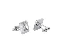 Boutons de manchette pour homme, zircone, pierres précieuses, diamants, boutons de manchette, accessoires de chemise de banquet, taille unique, Métal, Pas de gemme