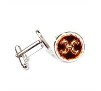 Boutons de manchette, Pour Un Ami, Ami Ou Comptable, Symbole De Chance Et De Bonheur, Inspiré Par La Nébuleuse De Feu Des Poissons Et Le Heavy Metal. Douze Signes Du Zodiaque Des Poiss