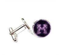 Boutons de manchette, Pour Un Ami, Symbole De Chance Et D'Intrication Quantique, Représentant Un Ange Des Gémeaux. Boucle De Manchette Personnalisée, Accessoire De Chemise, Cadeau Polyvalent Pour