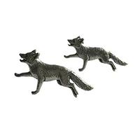 Boutons de Manchette Renard Courant en Etain Fin - Fabrication Francaise