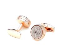 Boutons de manchette ronds en or rose pour homme, style décontracté, idéal pour un mariage ou un anniversaire,Couleur 1,1 paire