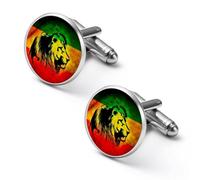 Boutons de manchette ronds motif drapeau jamaïcain, pour chemise de smoking, cadeau pour marié, mari, père, petit ami