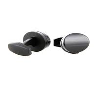Boutons de manchette ronds noirs mats en émail pour homme, pour une tenue de soirée élégante,Couleur 6,1 paire