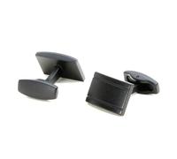 Boutons de manchette ronds noirs mats en émail pour homme, pour une tenue de soirée élégante,Couleur 7,1 paire