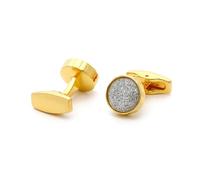 Boutons de manchette ronds pour homme, design argenté, coffret cadeau de mariage formel,Couleur 3,Taille unique