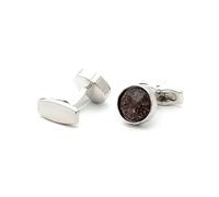 Boutons de manchette ronds pour homme, design argenté, coffret cadeau de mariage formel,Couleur 5,Taille unique