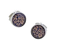 Boutons de Manchette Round Cufflinks High-end Simple Neutral American Style Shirts Formal Wear Exhibitions(Style C)