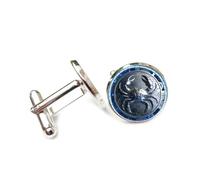 Boutons de manchette, Sculpture En Métal En Relief Représentant Un Crabe, Inspirée De L'Espace Profond Et Du Signe Du Cancer (Les Douze Signes Du Zodiaque). Boucle De Manchette, Accessoire De Chemi