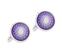 Boutons de manchette sophistiqués en alliage - Polyvalents - Motif à carreaux - Mécanisme intégré - Pour mariage, tenue formelle - Accessoires de réunion d'affaires