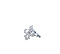 Boutons de Manchette Stainless Steel Saint Lily Cufflinks for Men Vintage Faith Jewelry(Silver)