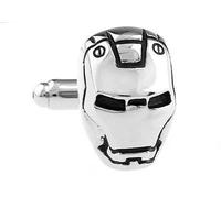Boutons de manchette Superhéros Iron Man argentés pour mariage