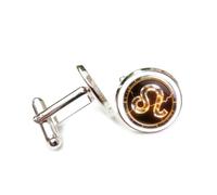 Boutons de manchette, Symbole Abstrait Du Lion, Éclair, Cristal Énergétique, Signe Du Zodiaque Lion, Boucle De Manchette Personnalisée, Accessoire De Chemise, Cadeau Pour Comptable, Patron, Affair