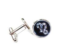 Boutons de manchette, Symbole Abstrait Du Lion, Éclair Dans Le Ciel Profond, Cristal, Douze Signes Du Zodiaque Lion, Boucle De Manchette Personnalisée, Accessoire De Chemise, Pour Comp