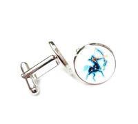 Boutons de manchette, Symbole Abstrait Du Sagittaire Cyber Néon, Douze Signes Du Zodiaque Sagittaire, Boucle De Manchette Personnalisée, Accessoire De Chemise, Cadeau Pour Comptable, Patron, Aff
