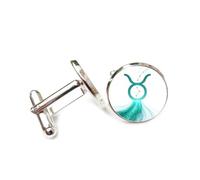 Boutons de manchette, Symbole Abstrait Du Taureau, Étoile Dynamique, Flux De Particules, Douze Signes Du Zodiaque Du Taureau, Boucle De Manchette Porte-Bonheur Personnalisée, Accessoire De Chemise,