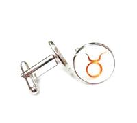 Boutons de manchette, Symbole Abstrait Dynamique Du Taureau, Flux De Particules Simple, Douze Signes Du Zodiaque Du Taureau, Boucle De Manchette Porte-Bonheur Personnalisée, Accessoire De Chemise, Ca